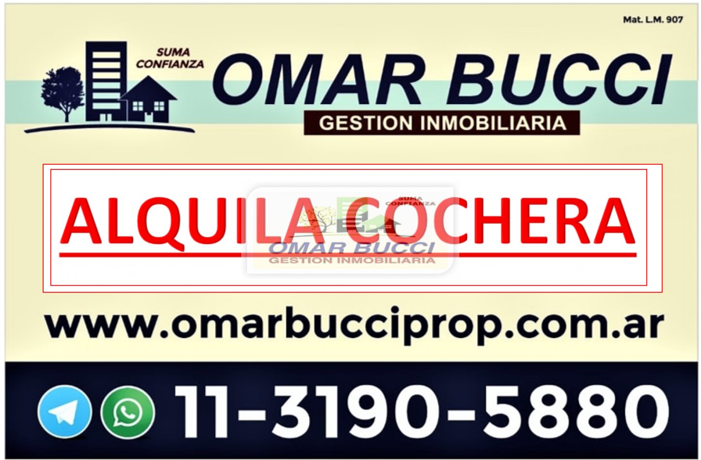 Cochera en PB fija en San Justo ALQUILADA!!
