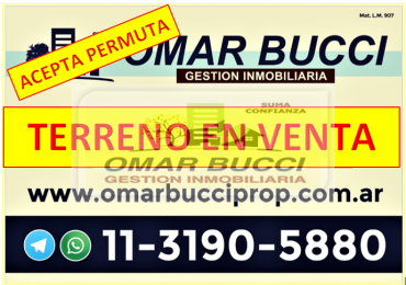 VENDO O PERMUTO TERRENO